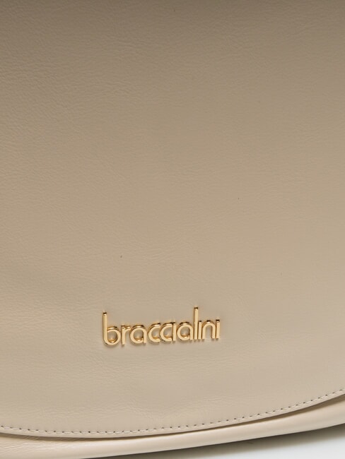 NORA Geanta de umar din piele bej - Genți femei