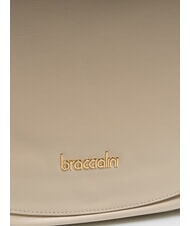 BRACCIALINI NORA Geanta de umar din piele bej - Genți femei - 3