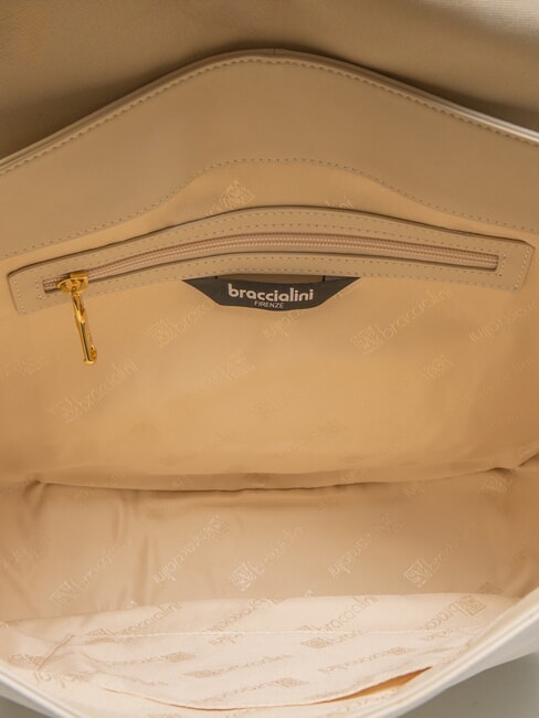 NORA Geanta de umar din piele bej - Genți femei