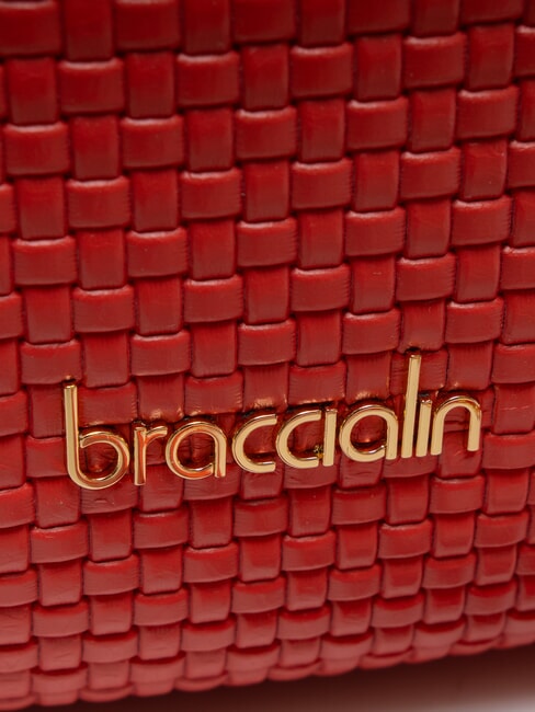 NAOMI Geanta portbagaj din piele impletita roșu - Genți femei