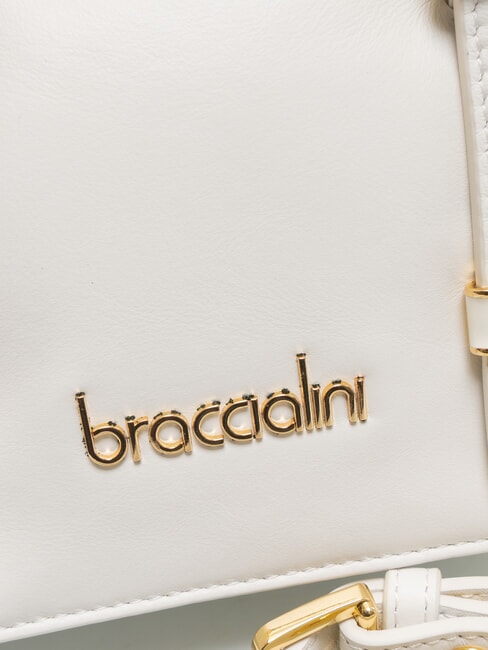 GRETA Geantă mică din piele alb - Genți femei