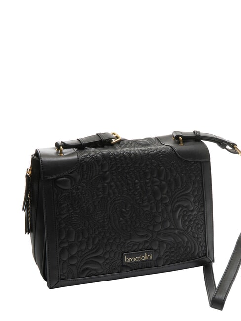 GINGER Geanta de umar cu clapa negru - Genți femei