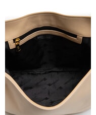 BRACCIALINI SOFIA Geanta de mana din piele cu floare bej - Genți femei - 4