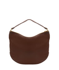 BRACCIALINI NAOMI Geanta hobo din piele cu lant maro - Genți femei - 4