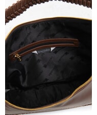 BRACCIALINI NAOMI Geanta hobo din piele cu lant maro - Genți femei - 5