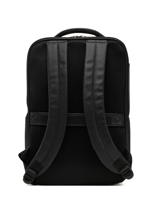 NOROM Rucsac mare cu imprimeu saffiano BLACK - Genți femei