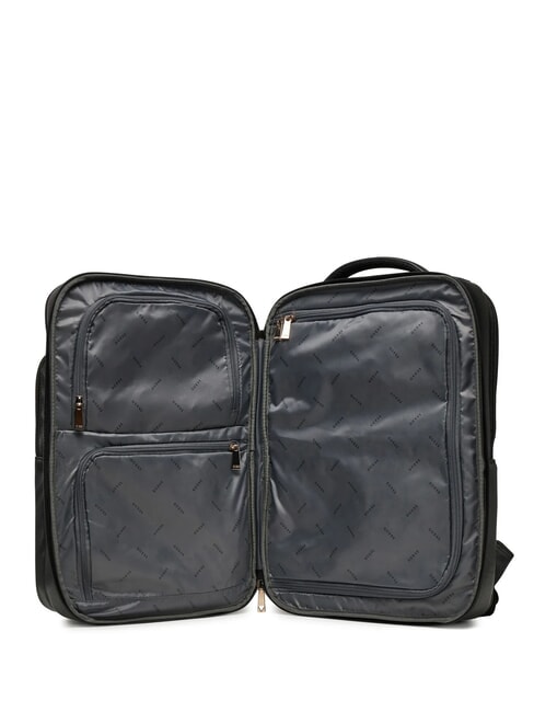 NOROM Rucsac mare cu imprimeu saffiano BLACK - Genți femei