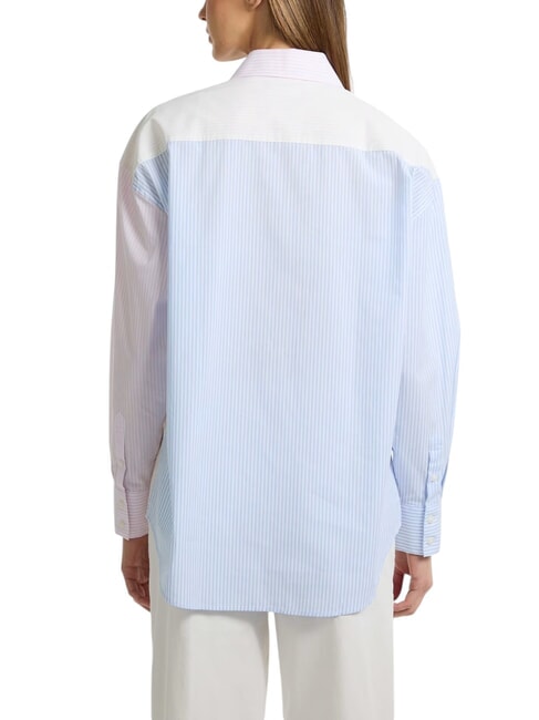 LS OVERSIVE POCKETS Cămașă lejeră în dungi dungi multicolore - Cămăși