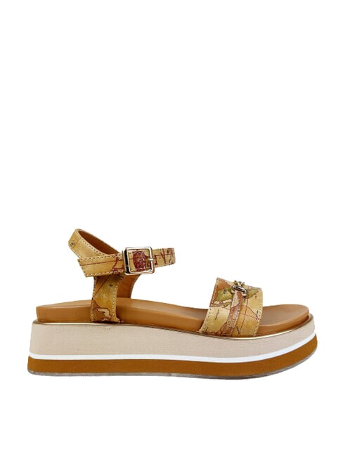 GEO  Sandale cu pană NATURAL - Pantofi femei