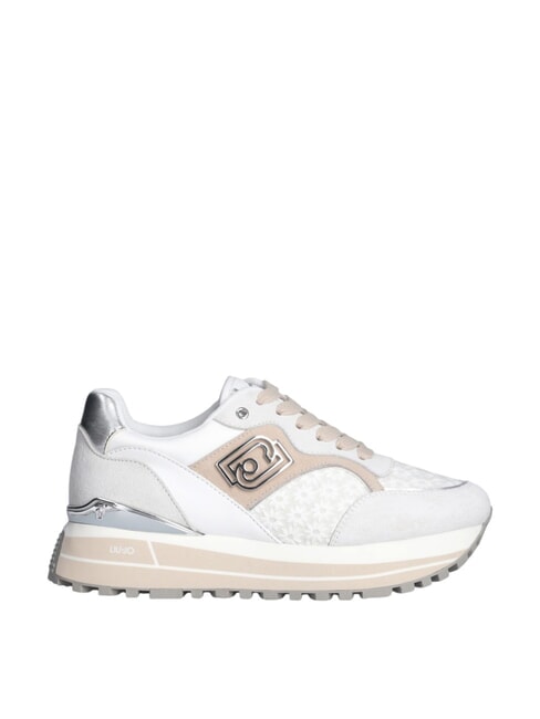 MAXI WONDER 73 Adidași cu inserții florale aproape alb - Pantofi femei