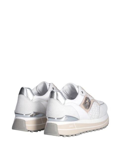 MAXI WONDER 73 Adidași cu inserții florale aproape alb - Pantofi femei