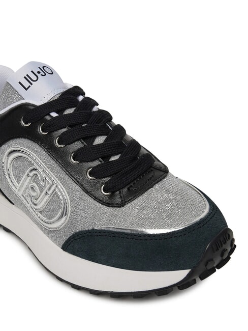 LOLO 17 Adidași cu sclipici lurex negru - Pantofi femei