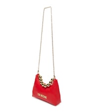 LOVE MOSCHINO CHAIN Geanta de mana mini, cu curea de umar RED - Genți femei - 3