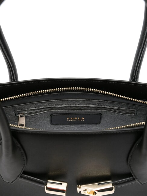 GOCCIA Geantă mică de umăr din piele negru - Genți femei