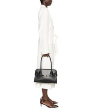 FURLA GOCCIA Geantă mică de umăr din piele negru - Genți femei - 5