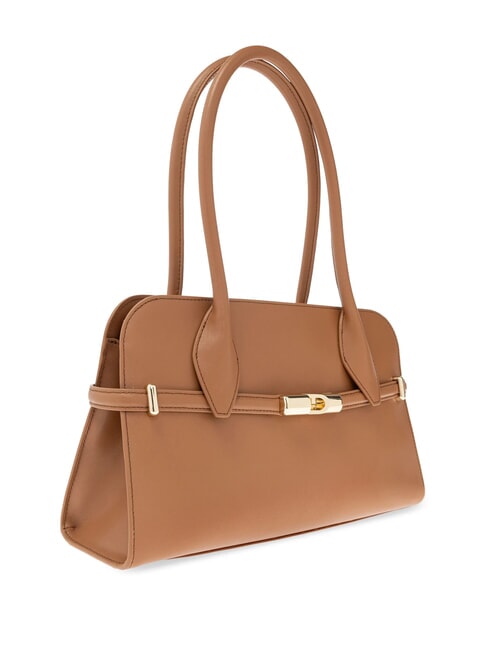 GOCCIA Geantă mică de umăr din piele coniac - Genți femei