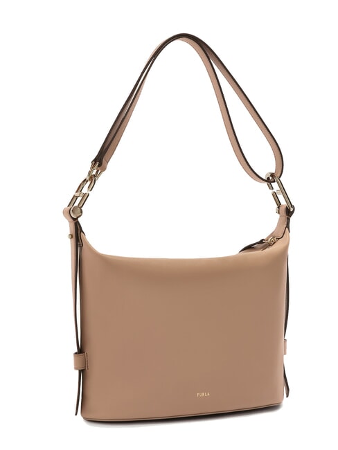 NUVOLA M Geanta din piele cu dubla portabilitate greige - Genți femei