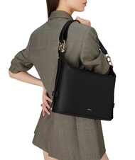 FURLA NUVOLA M Geanta din piele cu dubla portabilitate negru - Genți femei - 5