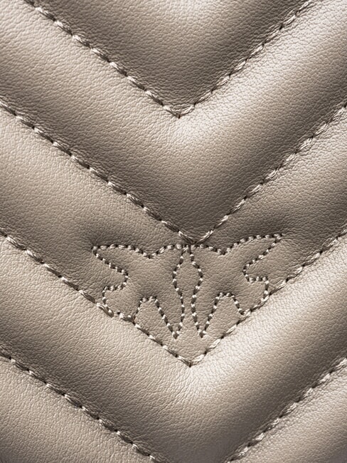 LOVE CLICK CLASSIC Rucsac matlasat din piele nuc-aur antic - Genți femei