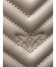 PINKO LOVE CLICK CLASSIC Rucsac matlasat din piele nuc-aur antic - Genți femei - 4