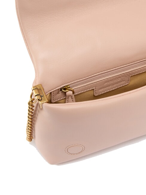 LOVE CLICK PUFF Mini geanta de umar din piele pudră de culoare bloc - Genți femei