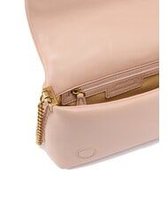 PINKO LOVE CLICK PUFF Mini geanta de umar din piele pudră de culoare bloc - Genți femei - 4