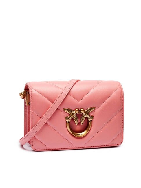 LOVE CLICK Mini geanta din piele matlasata floare de piersic-aur antic - Genți femei