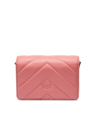 PINKO LOVE CLICK Mini geanta din piele matlasata floare de piersic-aur antic - Genți femei - 3