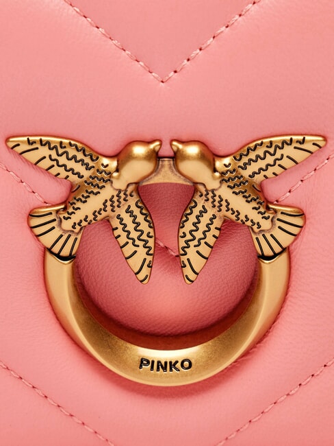 LOVE CLICK Mini geanta din piele matlasata floare de piersic-aur antic - Genți femei