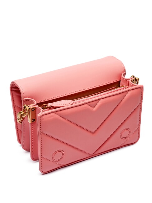 LOVE CLICK Mini geanta din piele matlasata floare de piersic-aur antic - Genți femei