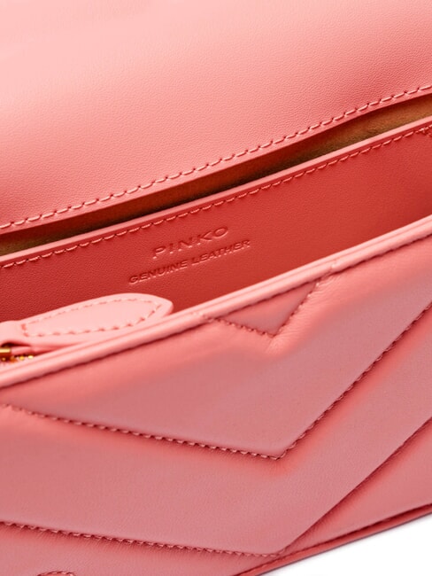 LOVE CLICK Mini geanta din piele matlasata floare de piersic-aur antic - Genți femei