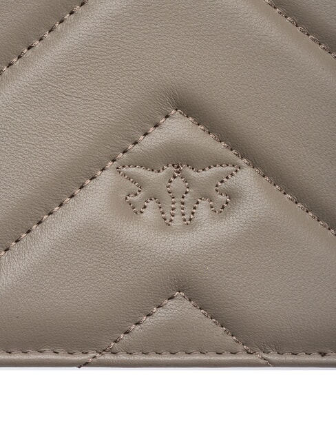 LOVE CLICK CLASSIC Geanta din piele matlasata nuc-aur antic - Genți femei