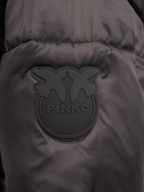 IDRANTE Jacheta de puf cu gluga limuzină neagră - Jachete de puf pentru femei