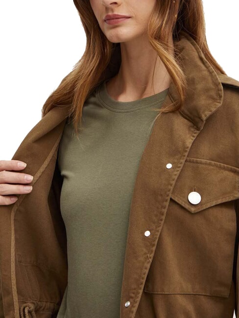 DIATONIA Jacheta denim cu cordon verde măsliniu închis - Jachete pentru femei