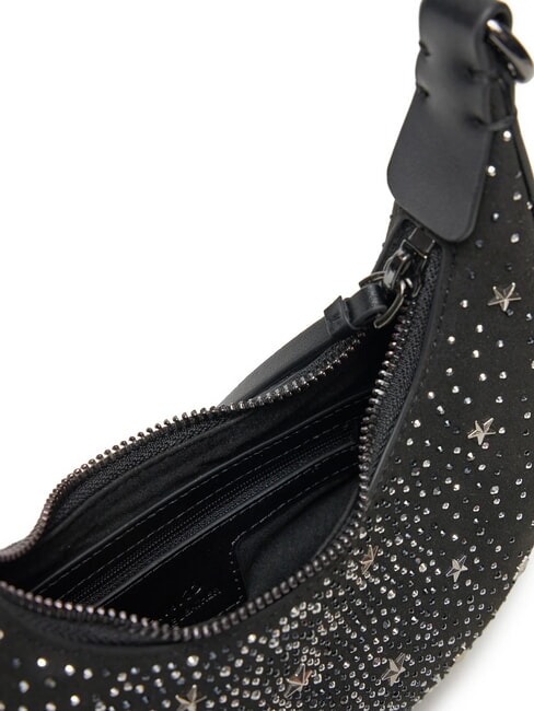 BRIOCHE Mini geanta cu stele si strasuri limuzină neagră-gunmetal - Genți femei