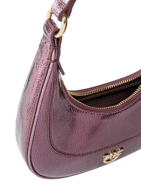 BRIOCHE Geanta de umar din piele metalica maro-auriu metalic - Genți femei