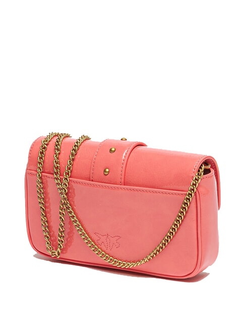 LOVE ONE Mini geantă de umăr strălucitoare floare de piersic-aur antic - Genți femei