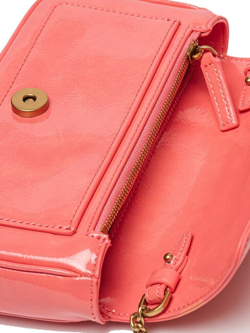 LOVE ONE Mini geantă de umăr strălucitoare floare de piersic-aur antic - Genți femei