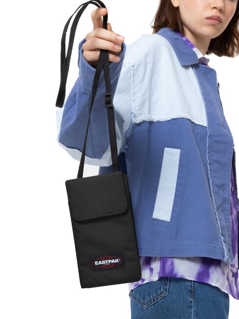 DALLER POUCH  Suport card cu curea de umar BLACK - Genți de umăr bărbați