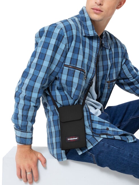 DALLER POUCH  Suport card cu curea de umar BLACK - Genți de umăr bărbați