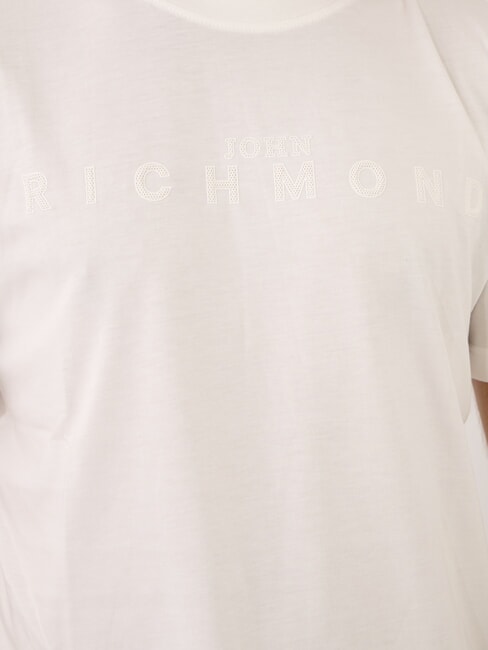 SOULOKU Tricou cu logo &icirc;n relief aproape alb - tricou