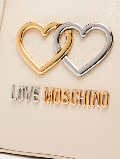 TWINS  Geanta de mana mini, cu curea de umar fildeş - Genți femei