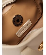 LOVE MOSCHINO TWINS  Geanta de mana mini, cu curea de umar fildeş - Genți femei - 4