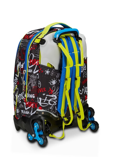 GANG BORN TO FUN BOY  Rucsac troler detasabil, 3 roti negru - Rucsacuri cu role