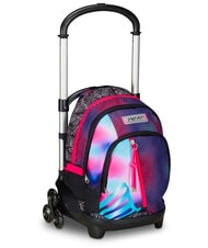 SEVEN FLEX SHADEFULL GIRL Rucsac troler detasabil, 3 roti violet - Rucsacuri cu role - 3
