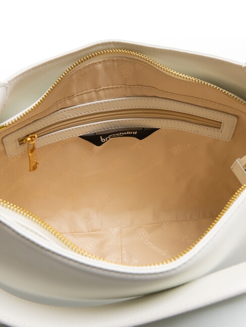 HELLEN Geanta de umar din piele alb - Genți femei