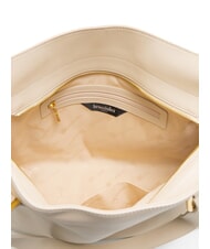 BRACCIALINI NORA Geanta de cumparaturi din piele cu catarame bej - Genți femei - 4