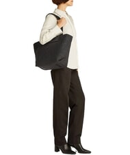 CALVIN KLEIN CK RAFFIA Cumpărător de umăr ck negru - Genți femei - 4