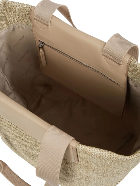 CK RAFFIA Cumpărător de umăr vesela - Genți femei