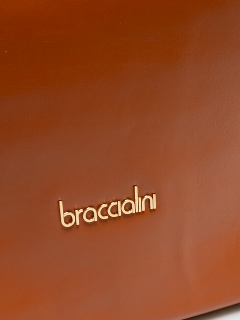 NORA Geanta de cumparaturi din piele cu catarame maro - Genți femei